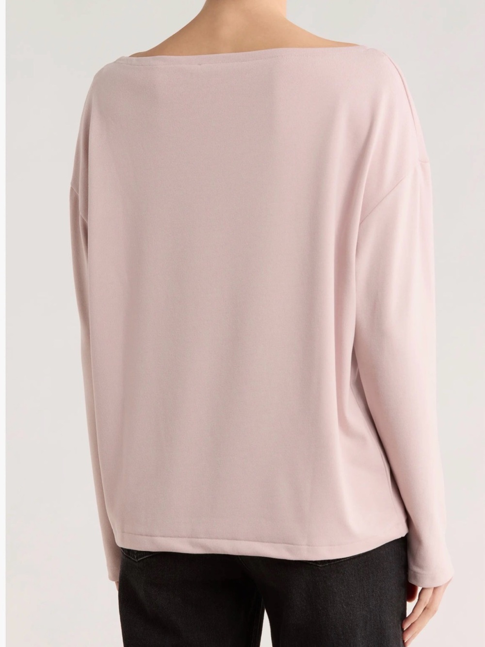 AllSaints Rita LS Tee Mauve Boatneck Relaxed Fit Long Sleeve Top - Picture 13 of 14